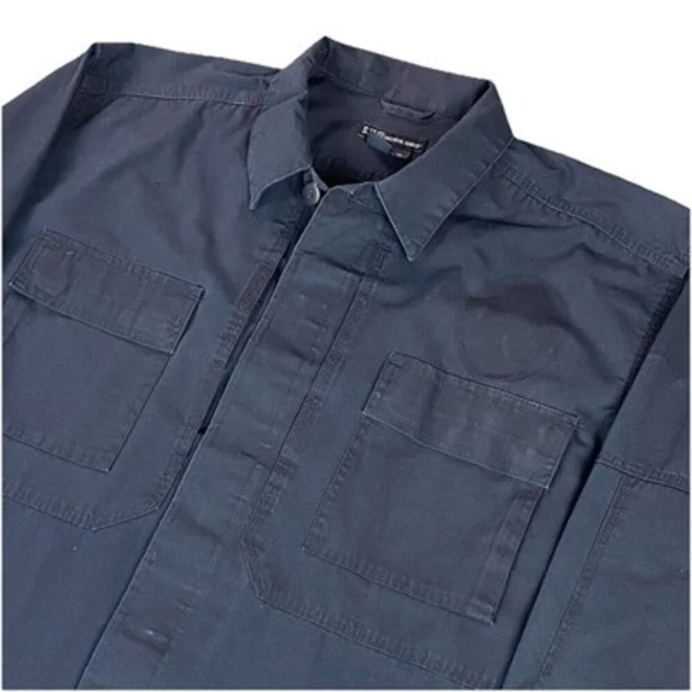 5.11 Tactical Mens Series TDU Long Sleeve Shirt XL Navy Padding Ripstop Security